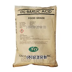 DL-사과산 용산화학 25KG Malic Acid, 1개 - 남경유화