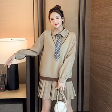 학원 무드 여성 겨울 가을 스타일리시 니트조끼트 베스트 투수영복