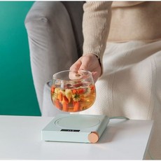 MiaoSen 55도항온 USB 머그컵 전기 워머 발열 컵받침 포트커피, 그린