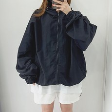 [~4XL] 무지 스트링 빅사이즈 바람막이 봄 가을 아우터 2color