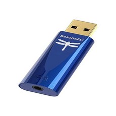 오디오퀘스트 드래곤플라이 블랙 v1.5 플러그인 USB DAC 프리앰프 헤드폰 앰프, 코발트 - 오디오퀘스트드래곤플라이