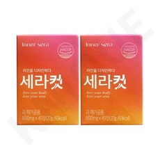 이너세라 세라컷 600mg x 45정 x 2개 모로 블러드 오렌지 푸룬 히비스커스 차전자피