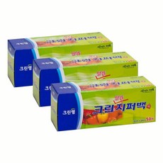 크린랲 크린 알뜰 지퍼백 소, 50매, 3개, 소(S)