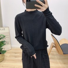 여자목폴라 2020가을겨울셋트 반터틀넥 풀오버 스웨터 여자패션 슬림핏