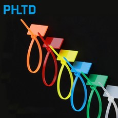 100pcs 쉬운 마크 4150mm 나일론 케이블 타이 태그 레이블 플라스틱 루프 타이 마커 케이블 태그 자동 잠금 우편 넥타이, 단일옵션선택개