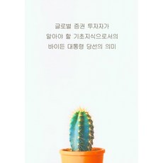 글로벌 증권 투자자가 알아야 할 기초지식으로서의 바이든 대통령 당선의 의미, 테헤란씨씨, 주식연구회