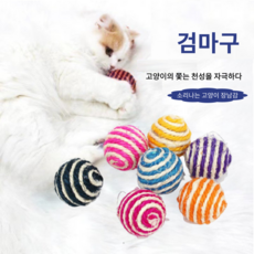 캐츠 고양이 장난감 호기심유발 스트레스 해소 가볍게 자갈소리 나는 검마구, 그린+핑크+블루+옐로우, 4개