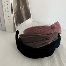 [오늘출발] 벨벳 꼬임 주름 머리띠 4color