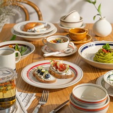 카네수즈 클라리스 플레이트 디저트 접시 일본 그릇 5컬러, 브라운