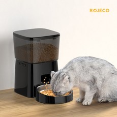 로제코 강아지 고양이 자동급식기 2리터, 블랙, 1개, 2L