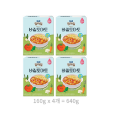 맘마밀 안심소스 2p, 바질토마토, 640g, 4개 - 맘마밀바질토마토