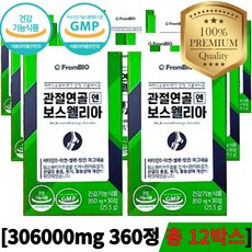 [NEW] 프롬바이오 FromBIO 관절연골엔 보스웰리아 비타민D 아엔 셀렌 망간 마그네슘 관절의 통증 붓기 활동장애 개선이 확인, 30정, 12개