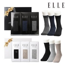 ELLE 남 녀 3족 양말 선물세트