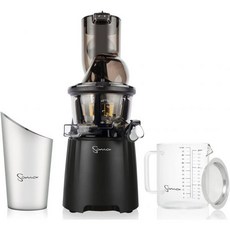 쥬스기 SANA 868 Wide Mouth Premium Cold Pressed Vertical Juicer | Patented Trap Door System | Includes, Black