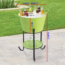 샴페인 랙 거치대 받침 얼음통 쿨러 아이스버킷 스탠딩 바스켓 버킷 와인쿨러 맥주 양주 칠링백 칠러 스텐 양동이 아이스버켓 얼음바스켓, 1개
