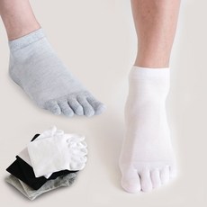 남성 통기성 발가락양말 무좀방지 숏양말 무지 메쉬 5컬레