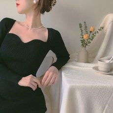 브라이덜샤워 돌잔치 엄마 드레스 원피스 니트 이브닝드레스 2컬러