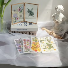 고급 드라이플라워 압화 다꾸 패키지 4color, 핑크(고급)