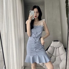 하오타오 빈티지 원피스 현아한 무드 INS 여신 핏옷 이시하라 사토미 보라색 머메이드 점프슈트 스윗 여성 숲 여름