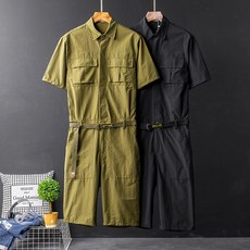 남녀공용반바지점프수트