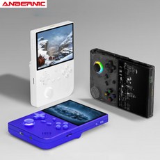 [XC샵] 앤버닉 ANBERNIC RG 40XXV 휴대용 콘솔 오락 게임 한국어지원 Linux시스템 4인치 IPS스크린 RGB램프 3200mah 최신출시, 화이트, 64G(5000+게임)