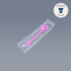 개별 아이스크림스푼 대 핑크 4000개 12.4cm, 8개, 500개입