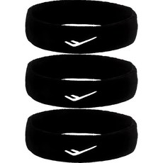 프로스펙스 스포츠 헤드밴드, 블랙, 3개 블랙, 3개