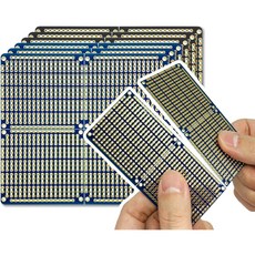 PCB보드 스냅보드 편리한 사이즈변형 만능 회로기판 납유해 성분 없는 금도금 표면처리 97 x 90 mm, 블루(3세트)+블랙(3세트)