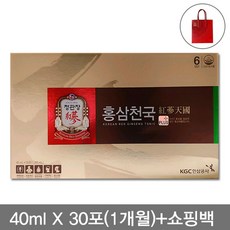 정관장 홍삼천국 40mlX30포(1박스) 6년근 홍삼+쇼핑백, 1box, 40ml