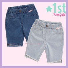 로엠걸즈 1st MD 추천 5부 청바지 기본 데님 여아 팬츠 인디고