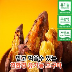 [믿고먹는유기농] 친환경 무안 유기농 베니하루카 꿀고구마 퍽퍽한 밤 호박 고구마 3kg 5kg 10kg 한입 중 상 대, 1개, 5kg 중