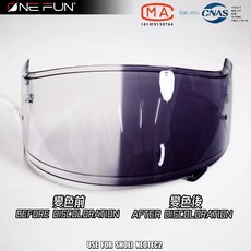 바이크안경 방풍 MTB 고글 Neotec 2 CNS3 풀 페이스 헬멧 바이저 케이스 Shoei II 포토크로믹 김서림 방지 블랙 실버 레인보우 레드, 9.Photochromic