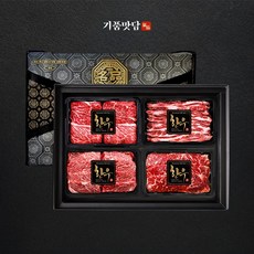 [슈퍼HOT][기품맛담] 한우 1++등급 프리미엄 새우살+꽃등심+살치살 구이 혼합 선물세트 1호 800g (꽃2.5+갈2.5+살1.5+새1.5), 1개