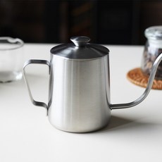 홈아트 무광 뚜껑 핸드드립 포트 커피 주전자 350ml, 단품, 1개