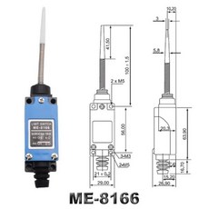 방수 CNC 순간 리미트 스위치 ME 8108 8111 8122 9101 로터리 롤러 레버 밀폐형 산업용 기계 5A 220V, 03 ME - 8166