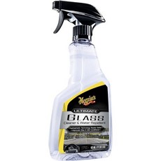 Meguiars 자동차 유리발수 코팅제 발수 불스원 메기아르의 궁극의 유리 세정제 발수제 빗속에서 가시성을 개선하는 발수성 기술로 빠른 청소를 위한 프리미엄 창문 16온스 Q1, Ultimate Glass Cleaner Spray, 1개