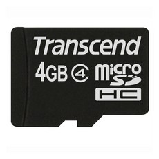 (트랜센드) micro SDHC CLASS4 4GB 정품, 선택없음