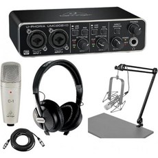 [해외] 음향기기 U-Phoria Studio Pro Complete Recording Bundle UMC202HD USB Audio Interface C-1