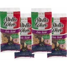 Stella Doro SLady Stella 4 Pack 초콜릿칩쿠키 과자나 포츈쿠키 비스킷 다쿠아즈 포춘 초코블랑 토이쿠키 만들기 프레첼 머랭 사보이 크래커 누가, 단일상품