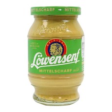 German Lowensenf Mittelscharf Mild Mustard 8.7 fl German Lowensenf Mittelscharf Mild Mustard 8.7 fl, 250ml, 1개