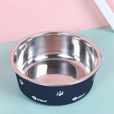 애완 동물 고양이 먹이 그릇 플라스틱 미끄럼 방지 단일 음식 마, 1개, 2.Blue Small