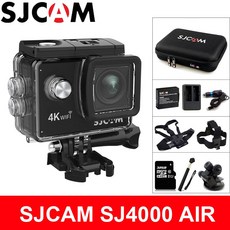 SJCAM SJ4000 AIR 액션 카메라 데포르티바 4K@30FPS WiFi 20인치 LCD 스크린 다이빙 30m 방수 SJ 4000 Cam 익스트림 스포츠 DV, 02 Silver, 02 Russian Federation