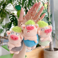 [1+1] 캐리어 돼지 귀여운 인형 가방키링 열쇠고리