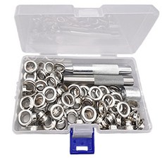 10mm 아일렛세트(장식 펀치 우찌몰드) 내경10mm x 18mm 골드 실버 앤틱 블랙 가방장식 하도메, 아일렛실버, 1개