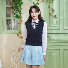 교복몰 보풀방지 네이비화이트라인 교복조끼 공용