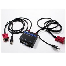 USB KVM 2x1 스위치(케이블일체형-유선리모콘 포함) kb_c_3EABA8 KVM스위치