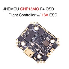 JHEMCU GHF13AIO Betaflight MPU6000 F4 OSD FPV 레이싱 비행 컨트롤러 내장형 13A 4in1 Brushless ESC RC Drone RC, 1개, CHINA, 단일