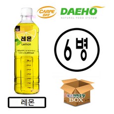 까르페 레몬 차 1000ml X 6개 액상 과일 음료 아이스티 원액, 1L