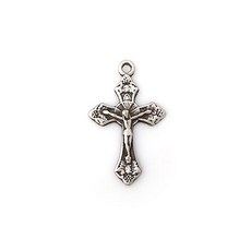 싼비즈 [7381-03]종교펜던트 엔틱 카톨릭십자가 17x28mm 은버니쉬 1개