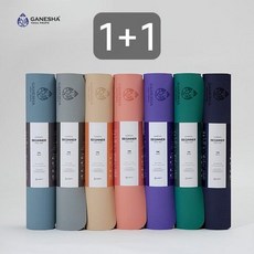 가네샤요가매트6mm 가네샤 요가매트 비기너 TPE 6MM 1+1 898260 Oatmeal Beige Night Blue